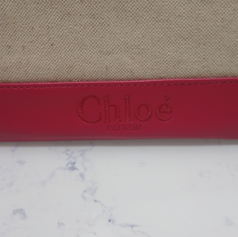 Chloé Parfum Canvas Flat Clutch Pouch New - Picture 3 of 11